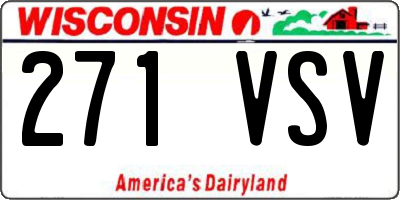 WI license plate 271VSV