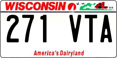 WI license plate 271VTA