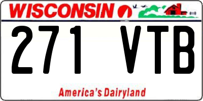 WI license plate 271VTB