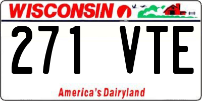 WI license plate 271VTE