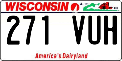 WI license plate 271VUH