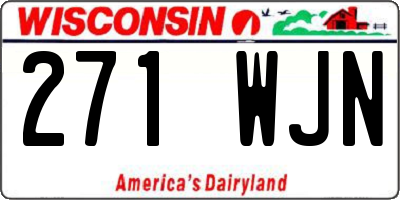 WI license plate 271WJN