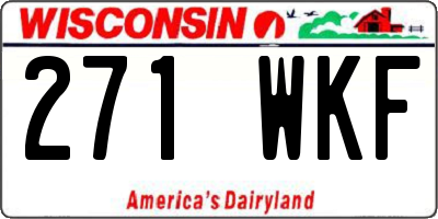 WI license plate 271WKF