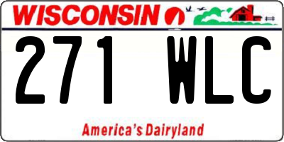 WI license plate 271WLC