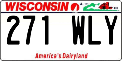 WI license plate 271WLY