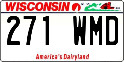 WI license plate 271WMD
