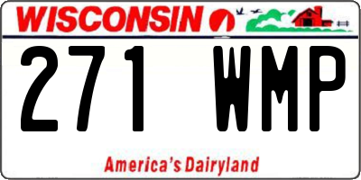 WI license plate 271WMP