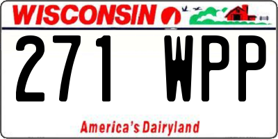WI license plate 271WPP