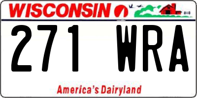 WI license plate 271WRA