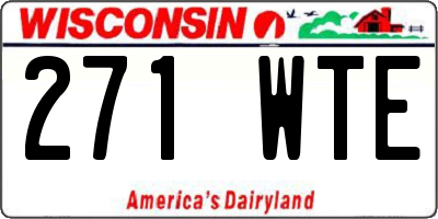 WI license plate 271WTE