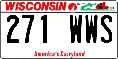 WI license plate 271WWS