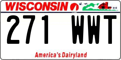 WI license plate 271WWT