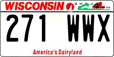 WI license plate 271WWX