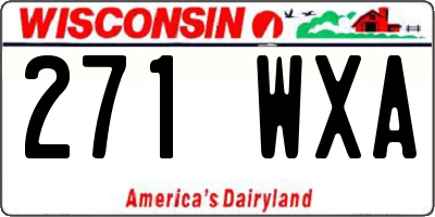 WI license plate 271WXA