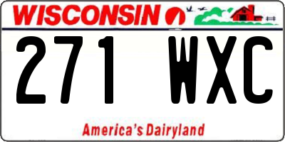 WI license plate 271WXC