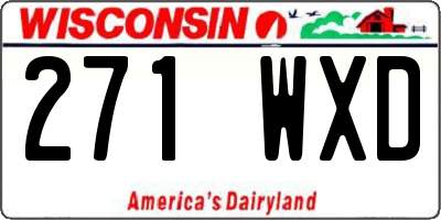 WI license plate 271WXD