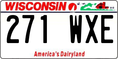 WI license plate 271WXE