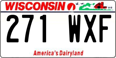 WI license plate 271WXF