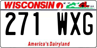 WI license plate 271WXG
