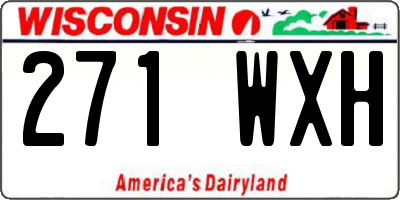 WI license plate 271WXH