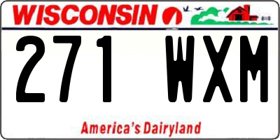 WI license plate 271WXM
