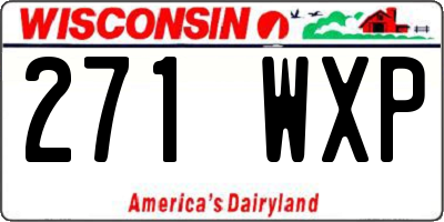 WI license plate 271WXP