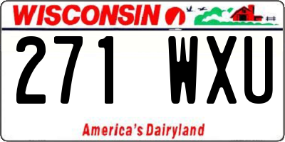 WI license plate 271WXU