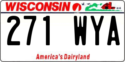 WI license plate 271WYA