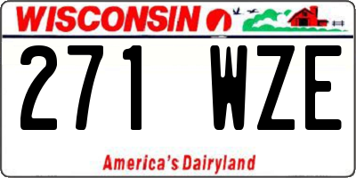 WI license plate 271WZE