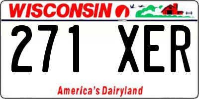 WI license plate 271XER