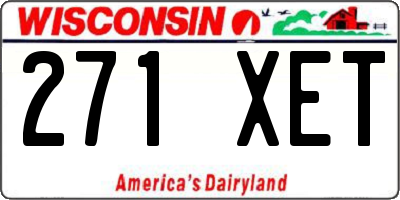 WI license plate 271XET