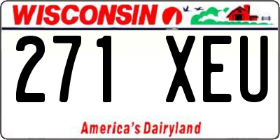 WI license plate 271XEU