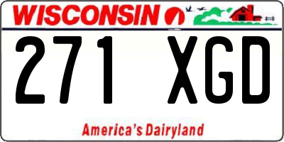WI license plate 271XGD