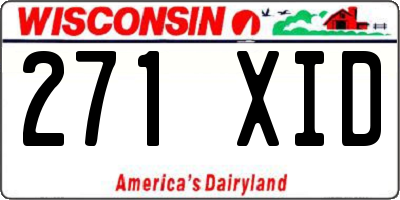 WI license plate 271XID