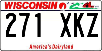 WI license plate 271XKZ