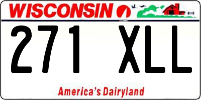 WI license plate 271XLL