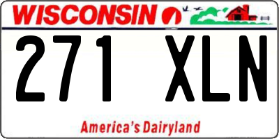 WI license plate 271XLN