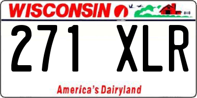 WI license plate 271XLR
