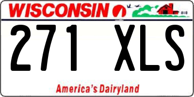 WI license plate 271XLS