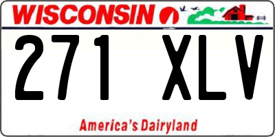 WI license plate 271XLV