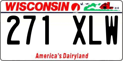 WI license plate 271XLW