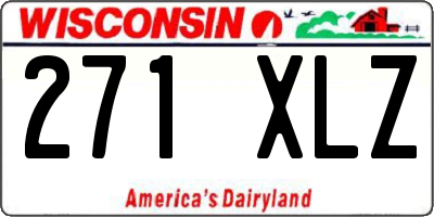 WI license plate 271XLZ