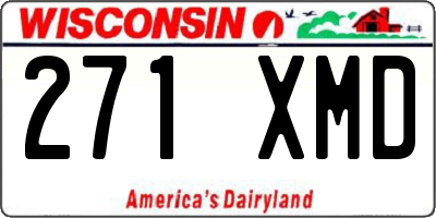 WI license plate 271XMD