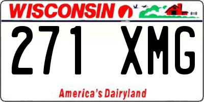 WI license plate 271XMG