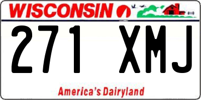 WI license plate 271XMJ