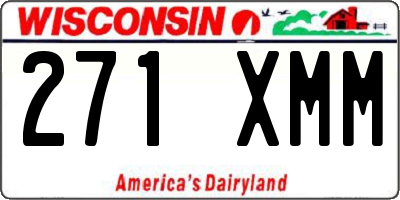 WI license plate 271XMM