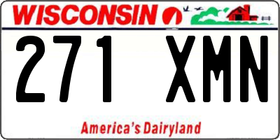WI license plate 271XMN