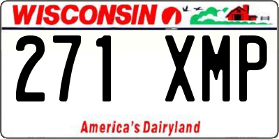 WI license plate 271XMP