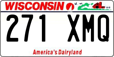 WI license plate 271XMQ