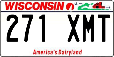 WI license plate 271XMT
